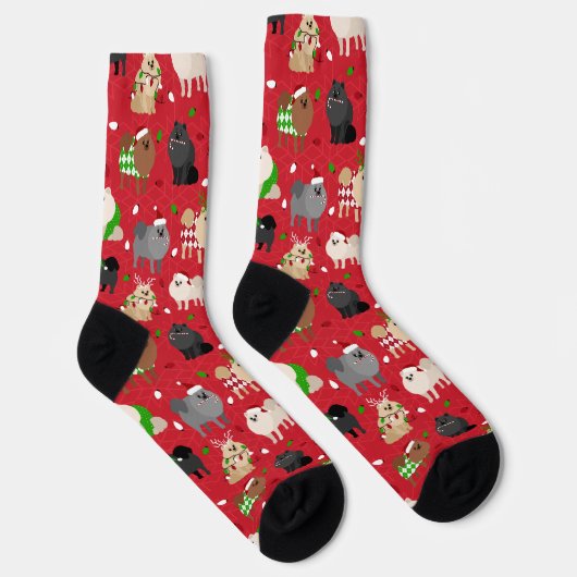 Weihnachts-Spitz-Socken Socken (Rechts)