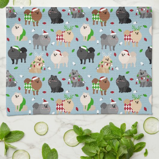 Weihnachts-Spitze Küchentuch (Gefaltet)