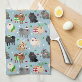 Weihnachts-Spitze Küchentuch (Viertel Falte)