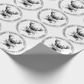 Weihnachts-Split Monogram Geschenkpapier (Ecke)