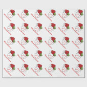 Weihnachts Sport Baseball Design Geschenkpapier (Flach)