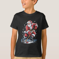 Weihnachts-Sportarten Santa spielt Eishockey Xmas