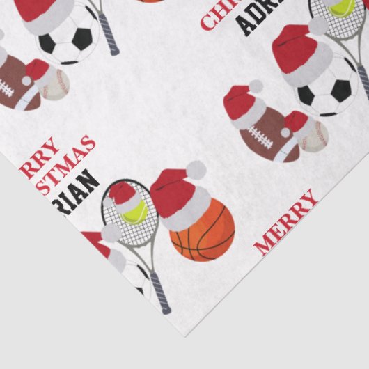 Weihnachts-Sporthallen Individuelle Name Seidenpapier (Ausschnitt)