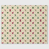 Weihnachts-Spotlights Geschenkpapier (Flach)