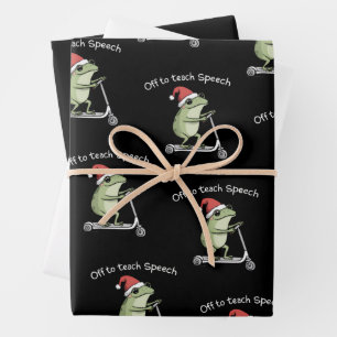 Weihnachts-Sprachetherapeut SLP Kommunikation  Geschenkpapier Set