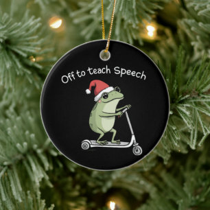 Weihnachts-Sprachetherapeut SLP Kommunikation  Keramik Ornament