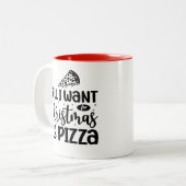 Weihnachts-Sprichwort, Urlaubsangebot) Zweifarbige Tasse (Vorderseite Links)