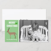 Weihnachts-Springbok-Foto Feiertagskarte (Vorne/Hinten)