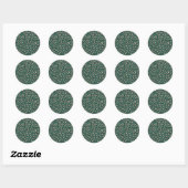 Weihnachts-Sprinkles-Grün-Sticker Runder Aufkleber (Blatt)