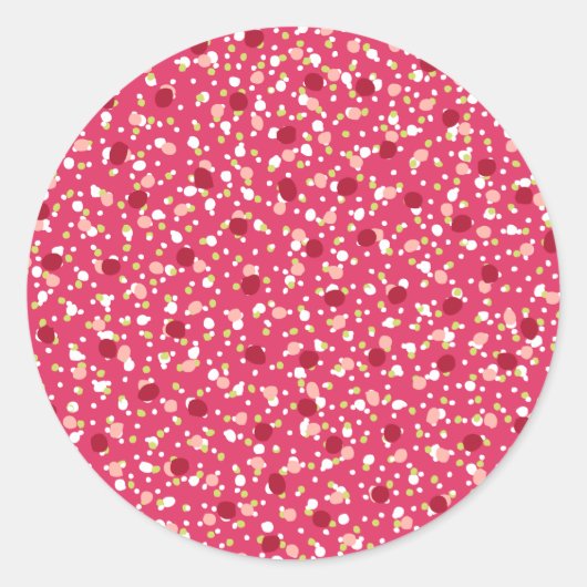 Weihnachts-Sprinkles Hot Pink Aufkleber (Vorderseite)