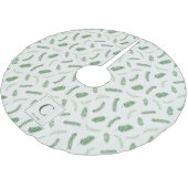 Weihnachts-Spruce-Muster Mit Monogramm Polyester Weihnachtsbaumdecke (Schrägansicht)