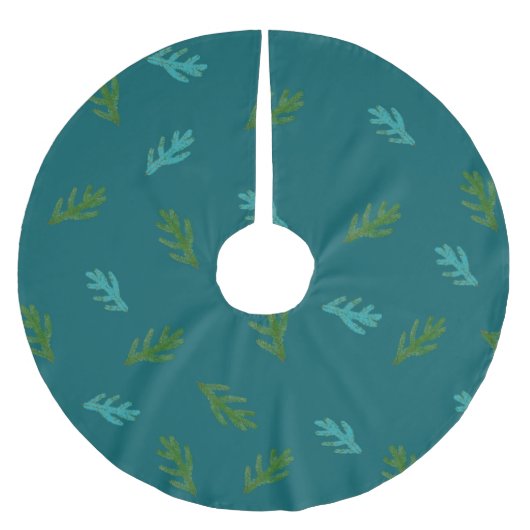 Weihnachts-Spruce-Twigs - Scent of a forest Polyester Weihnachtsbaumdecke (Vorderseite)