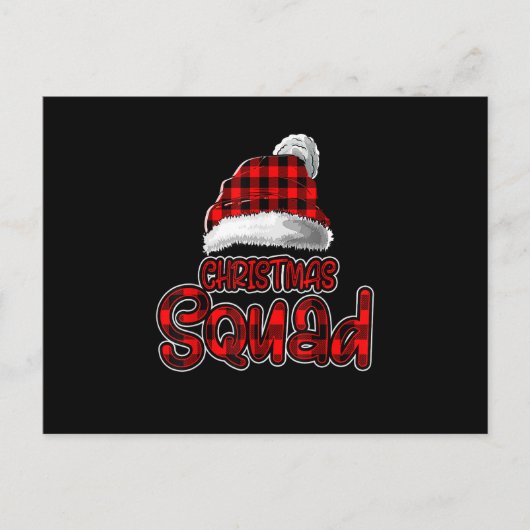 Weihnachts-Squad Familiengruppe Matching Funny Xma Einladungspostkarte (Vorderseite)