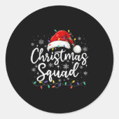 Weihnachts-Squad Familiengruppe passt Weihnachten Runder Aufkleber (Vorderseite)