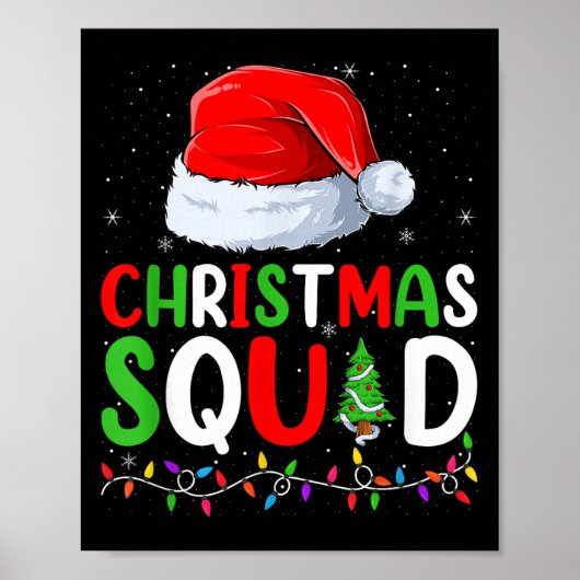 Weihnachts-Squad Matching Family Group Funny Xmas Poster (Vorne)