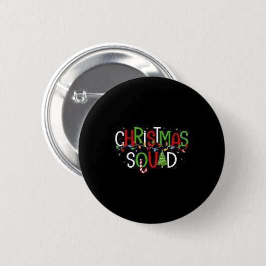 Weihnachts-Squad Matching Family Group Santa Elf S Button (Vorne & Hinten)