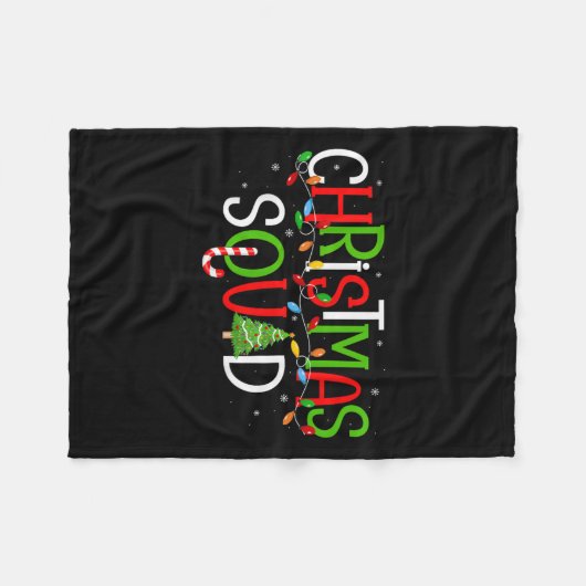 Weihnachts-Squad Matching Family Group Santa Elf S Fleecedecke (Vorderseite (Horizontal))