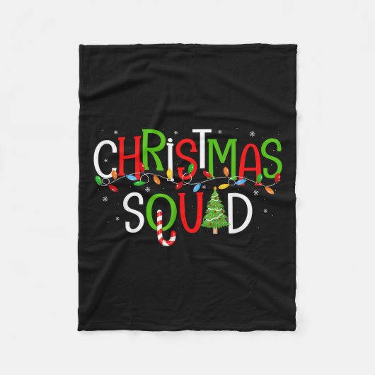 Weihnachts-Squad Matching Family Group Santa Elf S Fleecedecke (Vorderseite)