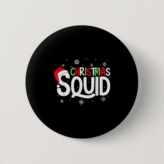 Weihnachts-Squad Matching Family Group Santa Elf X Button (Vorderseite)