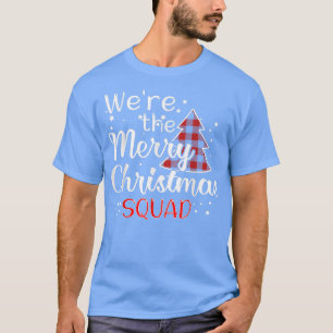 Weihnachts-Squad Rotes Buffalo Karierter Baum San T-Shirt