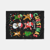 Weihnachts-Squad Santa Elf Familie Matching Fleecedecke (Vorderseite (Horizontal))