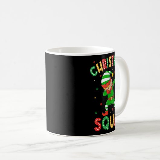 Weihnachts-Squad Santa Elf Familie Matching Kaffeetasse (VorderseiteRechts)