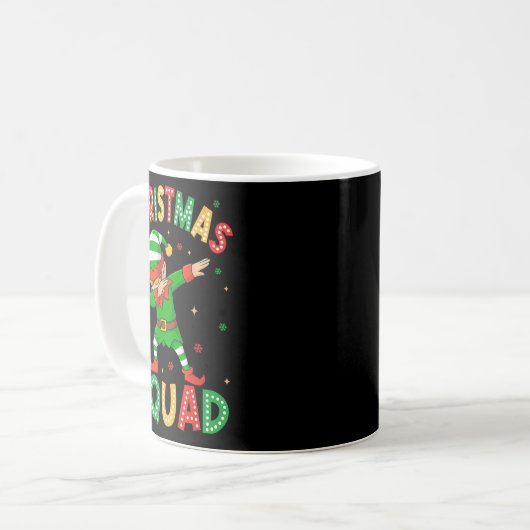 Weihnachts-Squad Santa Elf Familie Matching Kaffeetasse (Vorderseite Links)