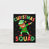Weihnachts-Squad Santa Elf Familie Matching Karte (Vorderseite)