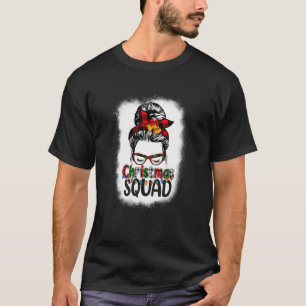 Weihnachts-Squad Xmas Tree Light Red Kariert Messy T-Shirt