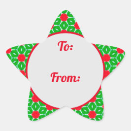 Weihnachts-Star-Border-Geschenksticker Stern-Aufkleber