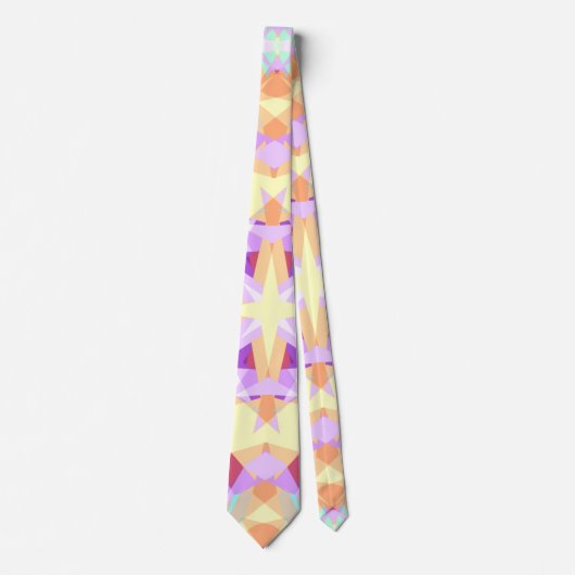 Weihnachts-Star Festlich Lila Golden Yellow Krawatte (Vorderseite)