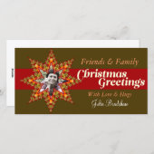 Weihnachts-Star-Foto-Grußkarte Feiertagskarte (Vorne/Hinten)