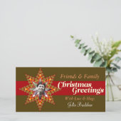 Weihnachts-Star-Foto-Grußkarte Feiertagskarte (Stehend Vorderseite)