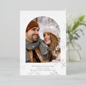 Weihnachts-Star-Foto Personalisiert Folien Feiertagskarte (Stehend vorne)