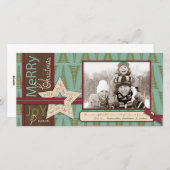 Weihnachts-Star-Fotokarte Feiertagskarte (Vorne/Hinten)