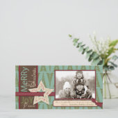 Weihnachts-Star-Fotokarte Feiertagskarte (Stehend Vorderseite)