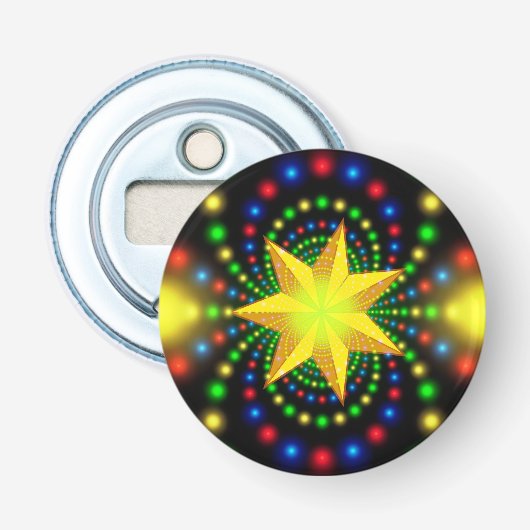 Weihnachts-Star-Fraktal Design-29440 Flaschenöffner (Vorderseite)