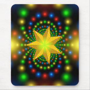 Weihnachts-Star-Fraktal Design-29440 Mousepad