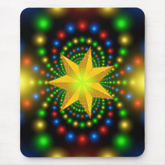 Weihnachts-Star-Fraktal Design-29440 Mousepad (Vorne)