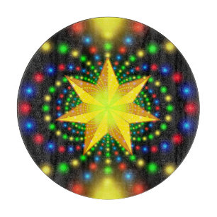 Weihnachts-Star-Fraktal Design-29440 Schneidebrett