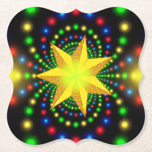 Weihnachts-Star-Fraktal Design-29440 Untersetzer (Vorderseite)
