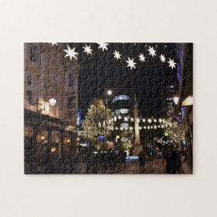 Weihnachts-Star-Lichter am Abend, Seven Dials Lond Puzzle