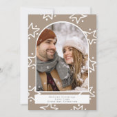 Weihnachts-Star-Pattern-Foto Personalisiert Feiertagskarte (Vorderseite)
