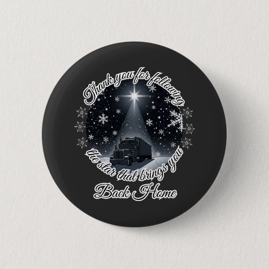 Weihnachts-Star-Truck-Reise Light Homecoming Button (Vorderseite)