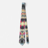 Weihnachts-Star Winter Grau gefeiertes Rotes Gold Krawatte (Vorderseite)