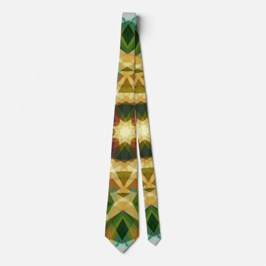 Weihnachts-Star Winter Green Fall Brown Gold Yello Krawatte (Vorderseite)