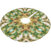 Weihnachts-Star Winter Green Fall Brown Gold Yello Polyester Weihnachtsbaumdecke (Schrägansicht)