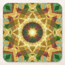 Weihnachts-Star Winter Green Fall Brown Gold Yello Rechteckiger Pappuntersetzer