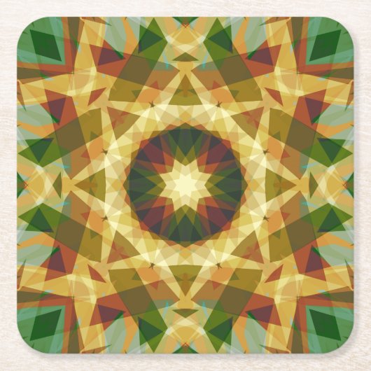 Weihnachts-Star Winter Green Fall Brown Gold Yello Rechteckiger Pappuntersetzer (Vorderseite)