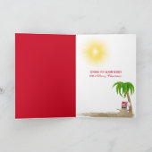 Weihnachts-Starfish am Strand Karte (Innenseite)